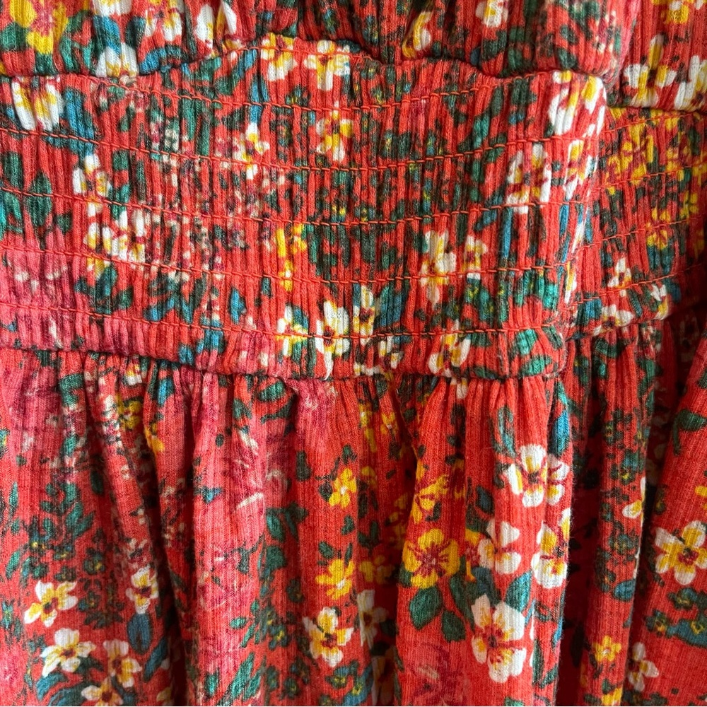 Torrid Orange Floral Blouse Size 1 1X - Picture 2 of 8